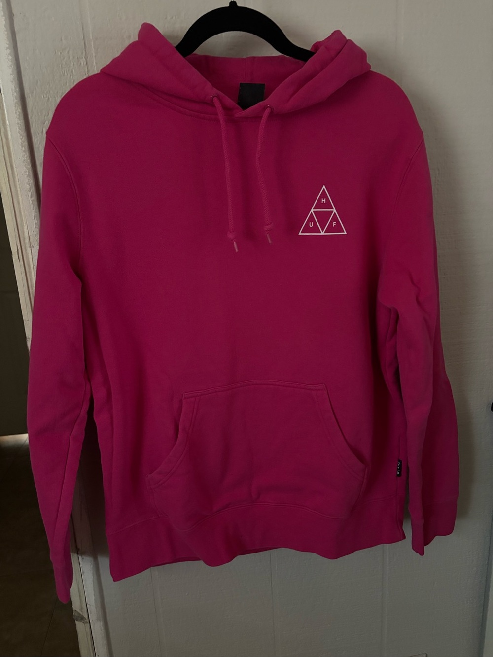 HUF Hot Pink Triangle Logo Hoodie